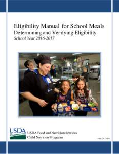United States Department of Agriculture / School meal programs in the United States / Federal assistance in the United States / Economy of the United States / Food security in the United States / Child and Adult Care Food Program / National School Lunch Act / Supplemental Nutrition Assistance Program / Food and Nutrition Service / Food Distribution Program on Indian Reservations / School meal / Child Nutrition Act