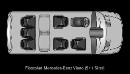 Floorplan Mercedes-Benz Viano (5+1 Sitze)   