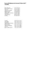 Service X44 (Balerno) from Sunday 29 March 2015 Timetable Balerno High School Balerno Cockburn Crescent Currie Toll