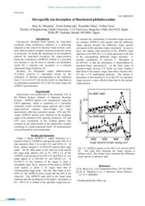 Photon Factory Activity Report 2004 #22 Part BChemistry 13C/2003G078  Site-specific ion desorption of fluorinated phthalocyanine