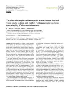 Biogeosciences, 11, 4493–4506, 2014 www.biogeosciences.net[removed]doi:[removed]bg[removed] © Author(s[removed]CC Attribution 3.0 License.  The effect of drought and interspecific interactions on depth of