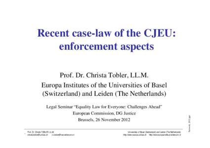 Microsoft PowerPoint - Powerpoint Christa Tobler CJEU Case Law [Compatibility Mode]