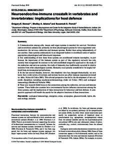 Functional Ecology[removed]doi: [removed]j[removed]01738.x ECOLOGICAL IMMUNOLOGY