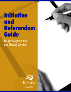 Initiative and Referendum Guide for Washington Cities and Charter Counties