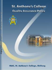 St. Anthony’s College Quality Assurance Policy
