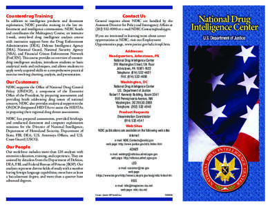 National Drug Intelligence Center Brochure