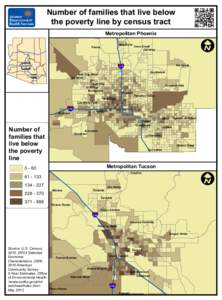Number of families that live below the poverty line by census tract Metropolitan Phoenix New River  Peoria