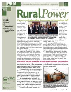 A newsletter for and about Kansas Electric Cooperatives  RuralPower Vol . L XIII, No. 5 May 3, 2013  Inside