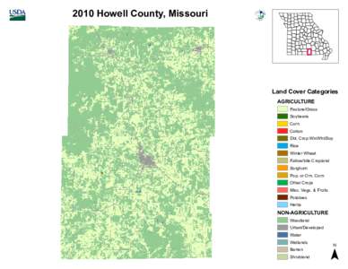 2010 Howell County, Missouri  Land Cover Categories AGRICULTURE  Pasture/Grass