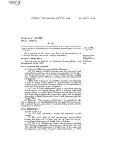 PUBLIC LAW 105–263—OCT. 19, [removed]STAT[removed]Public Law 105–263 105th Congress