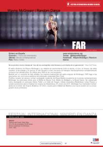 FESTIVAL INTERNACIONAL MADRID EN DANZA  Wayne McGregor | Random Dance FAR