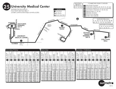 University Medical Center  Five Points Terminal Alameda & Piedras (21, 22, 55, 61, 62, 66) University Medical Ctr (21,22,61,62,66,204) Montana & Geronimo (7, 33, 50, 55)
