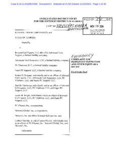 Case 9:14-cv[removed]KAM Document 4 Entered on FLSD Docket[removed]Page 1 of 30  UNITED STATESDISTRICT COURT FO R TH E SO UTH ER N DISTRICT OF FLO RIDA  yjtEo By