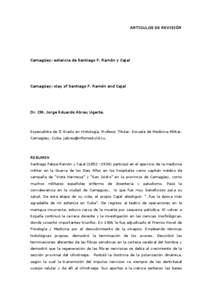 A RTI CULOS DE REVI SI ÓN    Camagüey: estancia de Santiago F. Ramón y Cajal 
