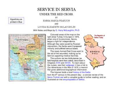 SERVICE IN SERVIA UNDER THE RED CROSS. Hyperlinks are printed in Blue  BY