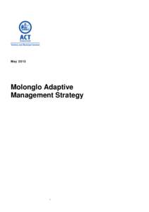 Ma y[removed]Molonglo Adaptive Management Strategy  i