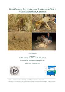 Lion (Panthera leo) ecology and livestock conflicts in Waza National Park, Cameroon