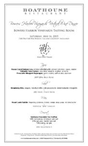    	
      Bowers Harbor Vineyards Vertical Wine Dinner