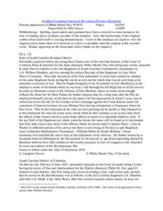 Southern Campaign American Revolution Pension Statements Pension application of Philip Martin Frey W9435 Nancy fn42SC Transcribed by Will Graves[removed]