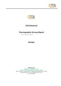 OTA Electrical  Thermographic Survey Report Sample