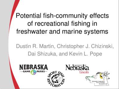 Potential fish-community effects of recreational fishing in freshwater and marine systems