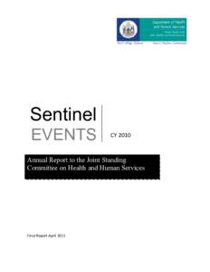 Sentinel EVENTS CY[removed]Annual Report to the Joint Standing