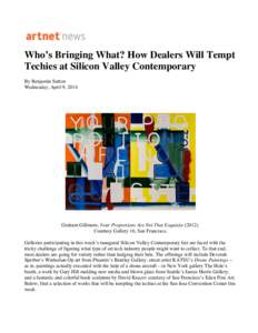 Who’s Bringing What? How Dealers Will Tempt Techies at Silicon Valley Contemporary By Benjamin Sutton Wednesday, April 9, 2014  Graham Gillmore, Your Proportions Are Not That Exquisite (2012).