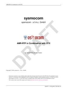 AMR-RTP in Combination with DTX  i A FT