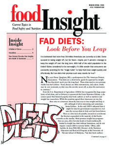 foodInsight  MARCH/APRIL 2000 IFIC FOUNDATION  Current Topics in