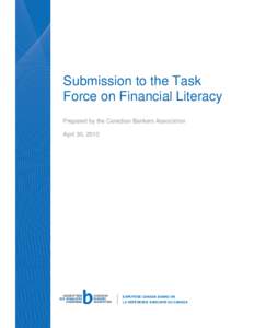 Microsoft Word[removed]CBA Submission to the Task Force on Financial Literacy - draft 2.doc