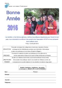 Les écolières et les femmes afghanes, victimes des politiques désastreuses pour l’avenir de leur pays, vous remercient de continuer à les soutenir avec l’association NEGAR et vous adressent leurs meilleurs vœux 