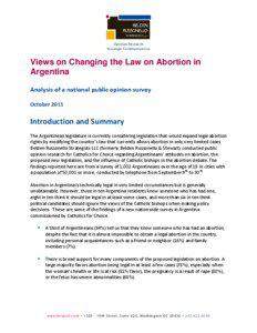 Human reproduction / Abortion in Argentina / Support for the legalization of abortion / Abortion law / Abortion / Religion and abortion / Catholics for Choice / Catholic Church and abortion in the United States / Catholic Church and abortion / Abortion debate / Argentina / Christianity