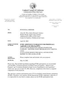 Judicial Council of California Administrative Office of the Courts Center for Families, Children & the Courts 455 Golden Gate Avenue u San Francisco, CA[removed]Telephone[removed]u[removed]u TDD[removed]