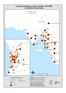 Lymphoma Mortality in South Australia, [removed]by Statistical Local Areas UNINCORP. FAR NORTH COOBER PEDY (DC)  ROXBY DOWNS (M)