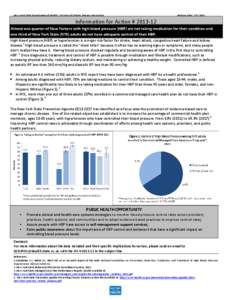 Information for Action # [removed]: HBP and HBP control among NYS adults, 2011