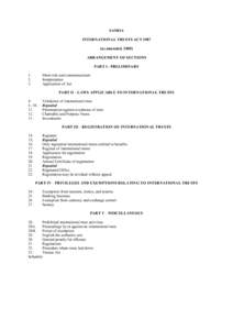 SAMOA INTERNATIONAL TRUSTS ACTas amended, 2005) ARRANGEMENT OF SECTIONS PART I - PRELIMINARY 1.