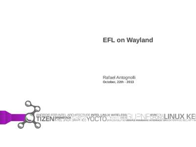 EFL on Wayland  Rafael Antognolli October, 22th[removed]  Wayland