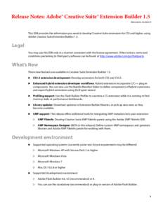 Adobe CS Extension Builder Release Notes (rev 2)
