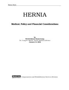 PAPER - Hernia.  Medical, Policy and Financial Considerations.doc
