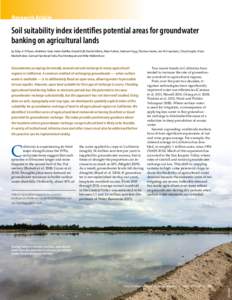 Research Article  Soil suitability index identifies potential areas for groundwater banking on agricultural lands by Toby A. O’Geen, Matthew Saal, Helen Dahlke, David Doll, Rachel Elkins, Allan Fulton, Graham Fogg, Tho