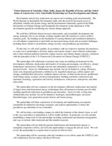 Atmospheric sciences / Asia-Pacific Partnership on Clean Development and Climate / Organizations associated with the Association of Southeast Asian Nations / Energy / Carbon capture and storage / United Nations Framework Convention on Climate Change / Climate change mitigation / Forest Day / Energy development / Climatology / Carbon dioxide