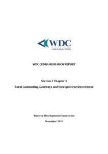 WDC CEDRA RESEARCH REPORT  Section 3 Chapter 4 Rural Commuting, Gateways and Foreign Direct Investment  Western Development Commission
