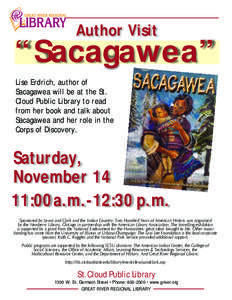 Author Visit  “Sacagawea” Lise Erdrich, author of Sacagawea will be at the St. Cloud Public Library to read