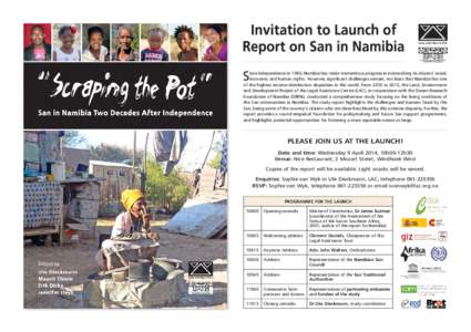 Invitation to Launch of San Study Report.indd