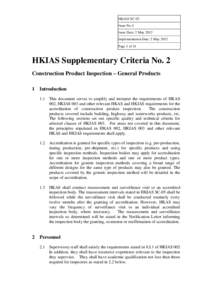 HKIAS SC-02 Issue No.4 Issue Date: 2 May 2012 Implementation Date: 2 May 2012 Page 1 of 11