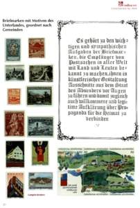 tarn 0 ^ EINTRACHT STAATSFEIERTAG 1999 Briefmarken mit Motiven des Unterlandes, geordnet nach