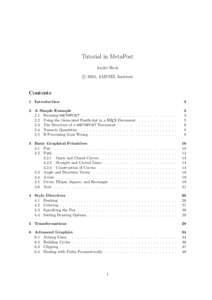 Tutorial in MetaPost Andr´e Heck c 2003, AMSTEL Institute °  Contents