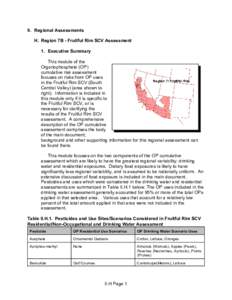 US EPA - Preliminary OP Cumulative Risk Assessment, Region 7B - Fruitful Rim SCV Assessment