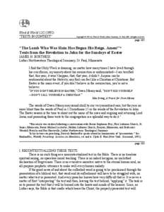 Word & World[removed]) “TEXTS IN CONTEXT” Copyright © 1992 by Word & World, Luther Seminary, St. Paul, MN. All rights reserved.  page 182