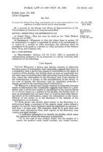 Health / Adulteration / Federal Food /  Drug /  and Cosmetic Act / Food law / Pharmaceuticals policy / Medical device / United States Code / Premarket approval / National Information Infrastructure Protection Act / Medicine / Food and Drug Administration / Technology